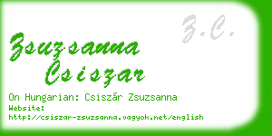 zsuzsanna csiszar business card