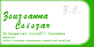 zsuzsanna csiszar business card